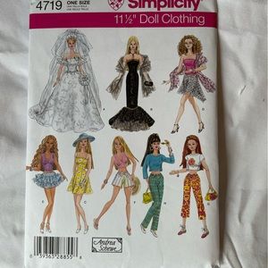 Three brand new, never cut or used at all Barbie pattern packs.